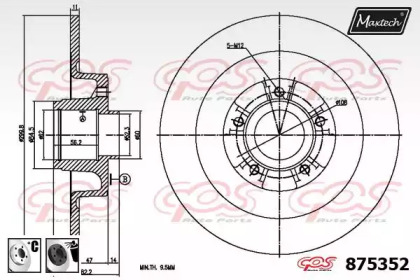 Тормозной диск MAXTECH 875352.6065