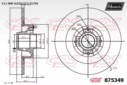 Тормозной диск MAXTECH 875349.0005