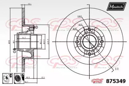 Тормозной диск MAXTECH 875349.6065