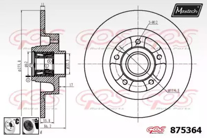 Тормозной диск MAXTECH 875364.6065