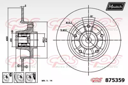 Тормозной диск MAXTECH 875359.6885