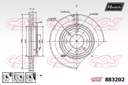 Тормозной диск MAXTECH 883202.6880