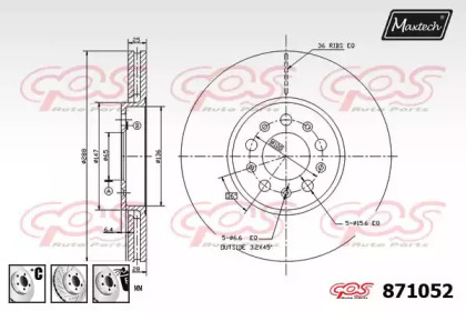 Тормозной диск MAXTECH 871052.6880