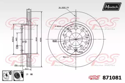 Тормозной диск MAXTECH 871081.6060