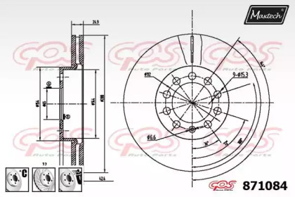 Тормозной диск MAXTECH 871084.6880