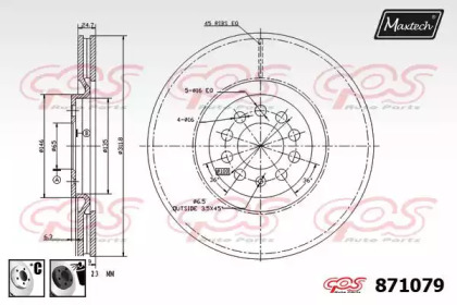 Тормозной диск MAXTECH 871079.6060