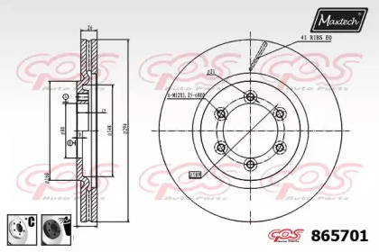 Тормозной диск MAXTECH 865701.6060