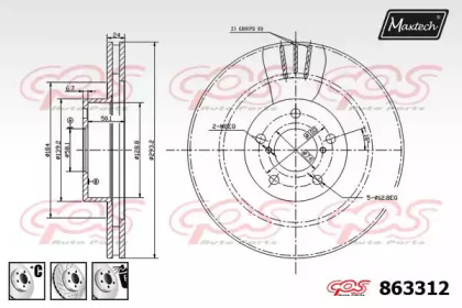 Тормозной диск MAXTECH 863312.6880