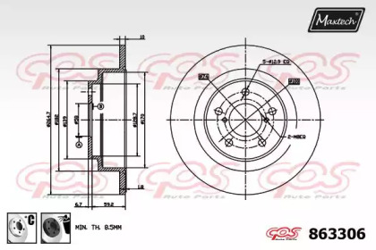 Тормозной диск MAXTECH 863306.6060