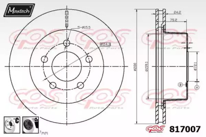 Тормозной диск MAXTECH 817007.6060