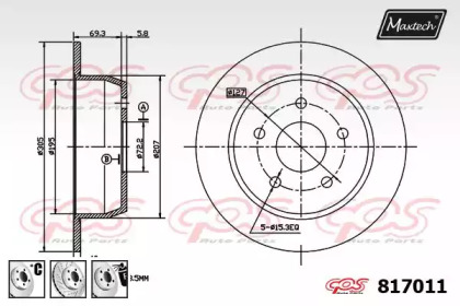 Тормозной диск MAXTECH 817011.6880