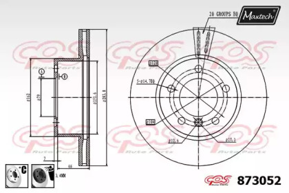 Тормозной диск MAXTECH 873052.6060