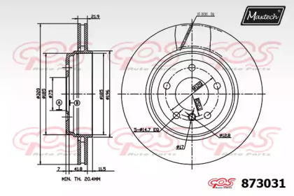 Тормозной диск MAXTECH 873031.0000