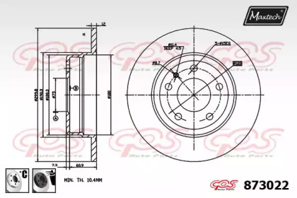 Тормозной диск MAXTECH 873022.6060