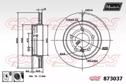 Тормозной диск MAXTECH 873037.6060