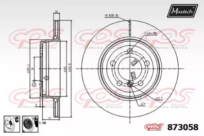 Тормозной диск MAXTECH 873058.6060