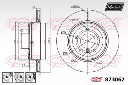 Тормозной диск MAXTECH 873062.6880