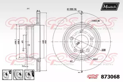 Тормозной диск MAXTECH 873068.6980