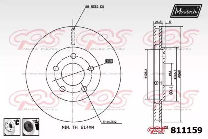 Тормозной диск MAXTECH 811159.6060