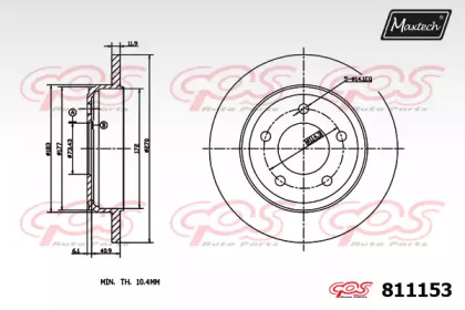 Тормозной диск MAXTECH 811153.0000