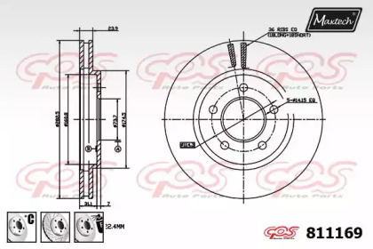 Тормозной диск MAXTECH 811169.6880