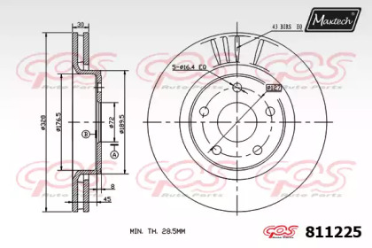 Тормозной диск MAXTECH 811225.0000