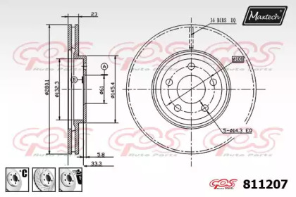 Тормозной диск MAXTECH 811207.6980