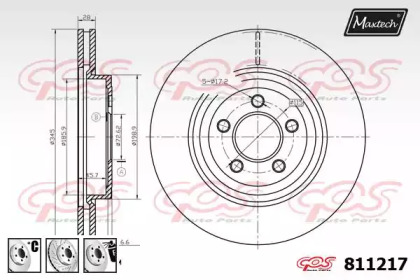 Тормозной диск MAXTECH 811217.6980