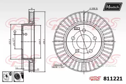 Тормозной диск MAXTECH 811221.6060