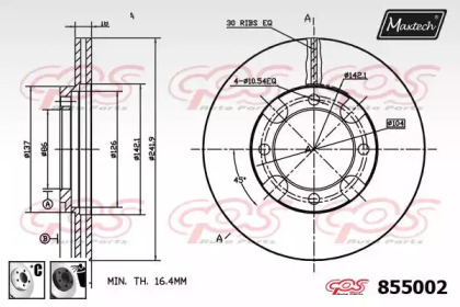 Тормозной диск MAXTECH 855002.6060