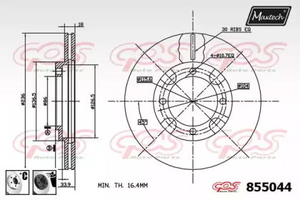 Тормозной диск MAXTECH 855044.6060