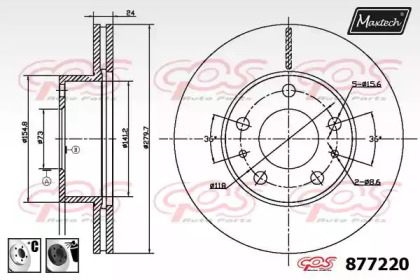 Тормозной диск MAXTECH 877220.6060