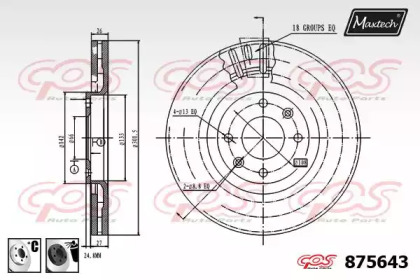 Тормозной диск MAXTECH 875643.6060