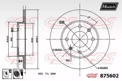 Тормозной диск MAXTECH 875602.6060