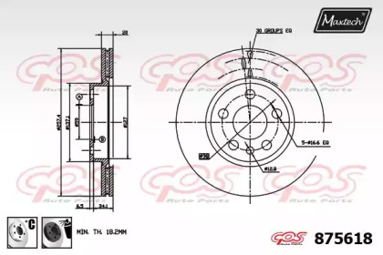 Тормозной диск MAXTECH 875618.6060