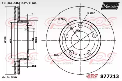 Тормозной диск MAXTECH 877213.0000