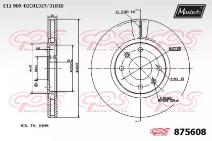 Тормозной диск MAXTECH 875608.0000