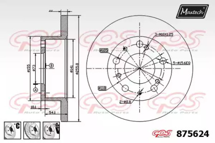 Тормозной диск MAXTECH 875624.6980