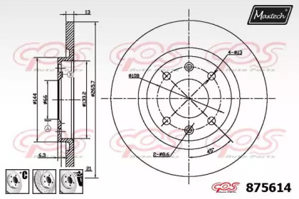 Тормозной диск MAXTECH 875614.6980