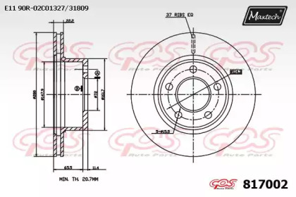 Тормозной диск MAXTECH 817002.0000