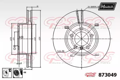 Тормозной диск MAXTECH 873049.6060