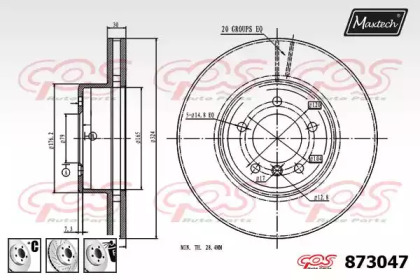 Тормозной диск MAXTECH 873047.6880