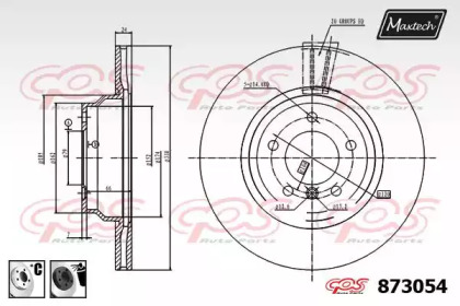 Тормозной диск MAXTECH 873054.6060