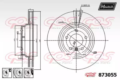 Тормозной диск MAXTECH 873055.6980