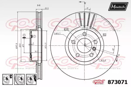 Тормозной диск MAXTECH 873071.6980