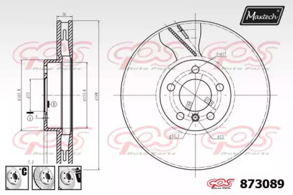 Тормозной диск MAXTECH 873089.6980