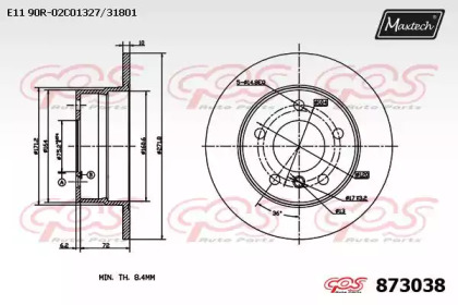 Тормозной диск MAXTECH 873038.0000