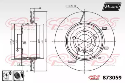 Тормозной диск MAXTECH 873059.6060