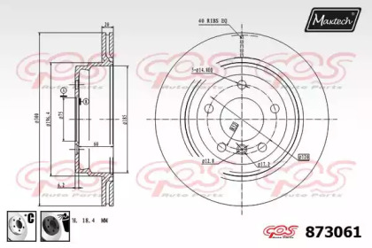 Тормозной диск MAXTECH 873061.6060