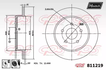 Тормозной диск MAXTECH 811219.6060